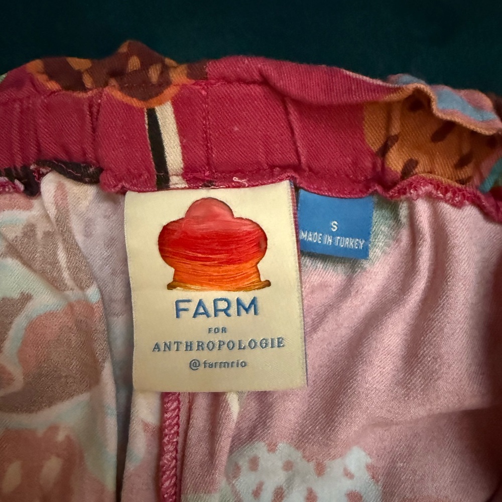 Anthropologie Pink Patterned Women's Capris